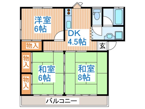 憲光荘Ⅱの物件間取画像